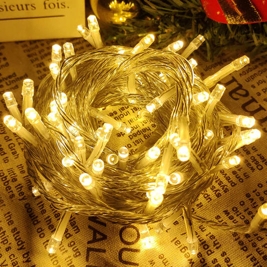 Instalatie Transparenta, 100 LED-uri – Iluminare Decorativă pentru Interior și Exterior 8 Metri