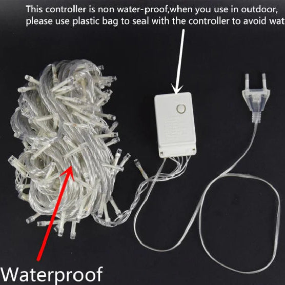 Instalatie Transparenta, 100 LED-uri – Iluminare Decorativă pentru Interior și Exterior 8 Metri