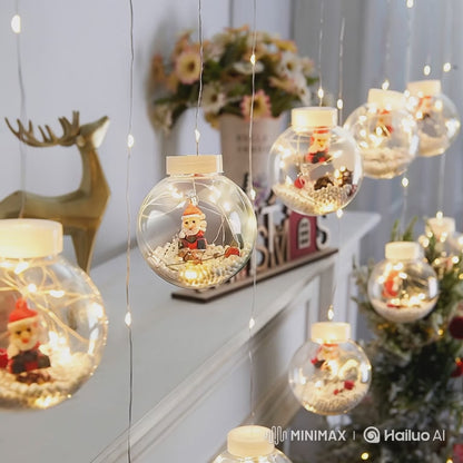 Instalatie craciun tip perdea